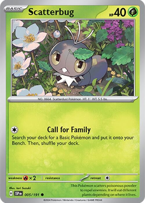 Image for Scatterbug (005/191) (SV08: Surging Sparks) (SSP) - Pokemon