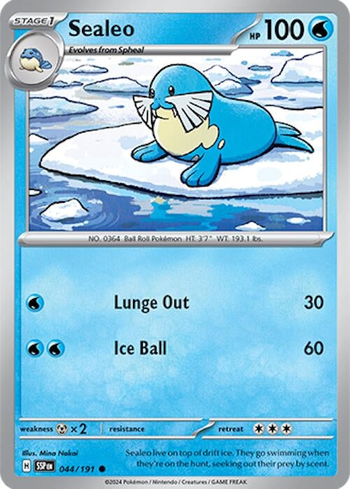 Image for Sealeo (044/191) (SV08: Surging Sparks) (SSP) - Pokemon