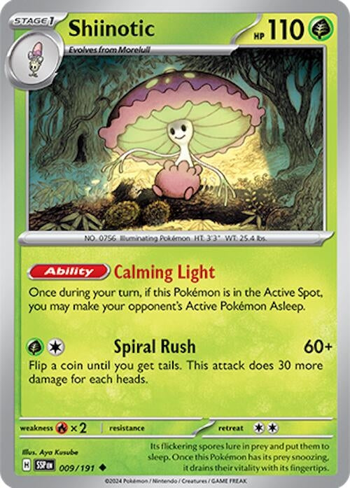 Image for Shiinotic (009/191) (SV08: Surging Sparks) (SSP) - Pokemon