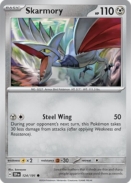 Image for Skarmory (124/191) (SV08: Surging Sparks) (SSP) - Pokemon