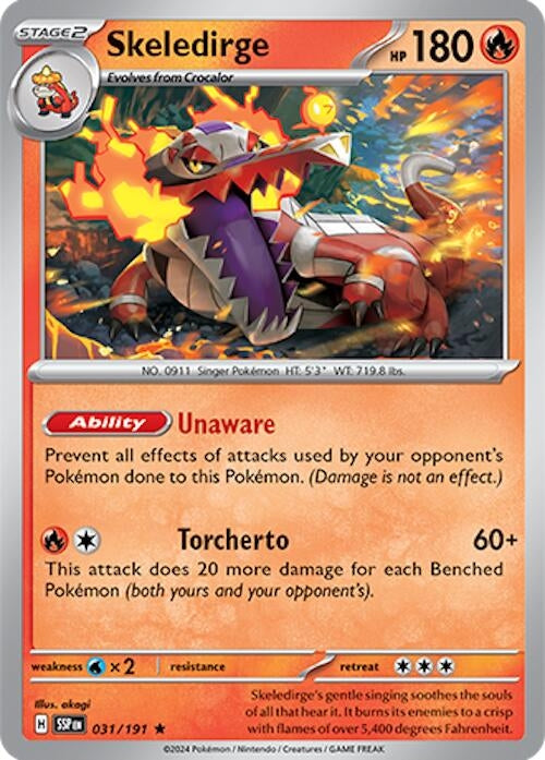 Image for Skeledirge (031/191) (SV08: Surging Sparks) (SSP) - Pokemon