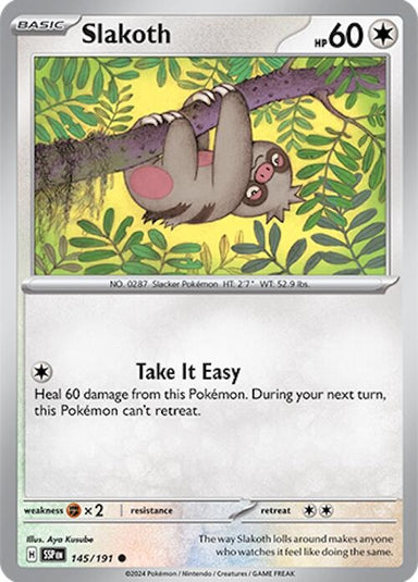 Image for Slakoth (145/191) (SV08: Surging Sparks) (SSP) - Pokemon