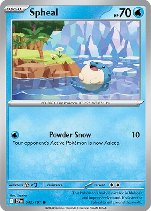 Image for Spheal (043/191) (SV08: Surging Sparks) (SSP) - Pokemon