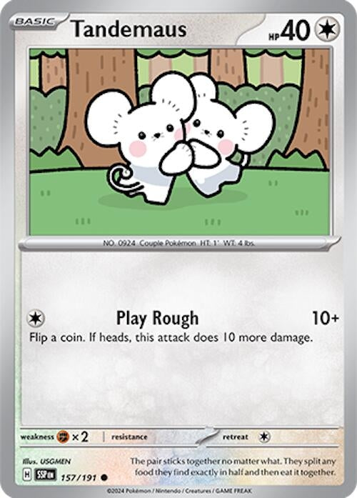 Image for Tandemaus (157/191) (SV08: Surging Sparks) (SSP) - Pokemon
