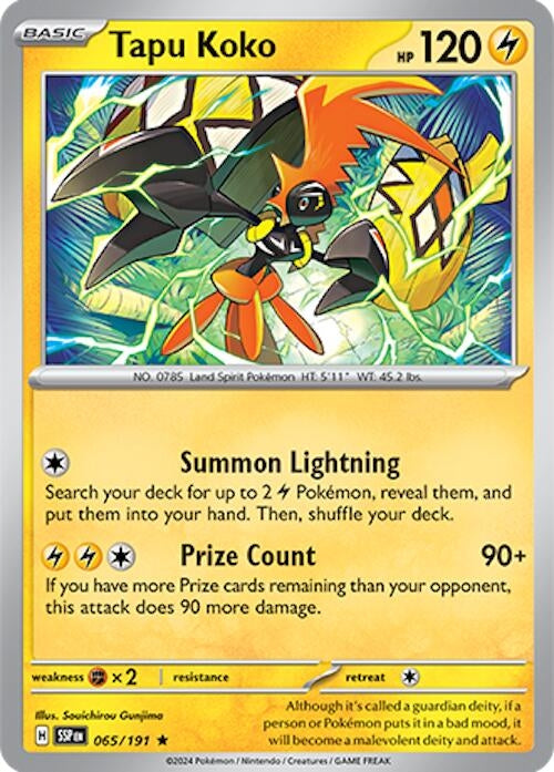 Image for Tapu Koko (065/191) (SV08: Surging Sparks) (SSP) - Pokemon