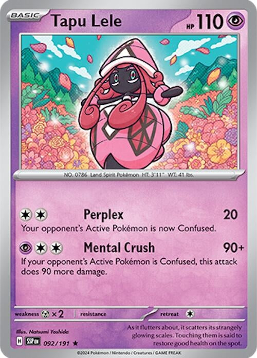 Image for Tapu Lele (092/191) (SV08: Surging Sparks) (SSP) - Pokemon