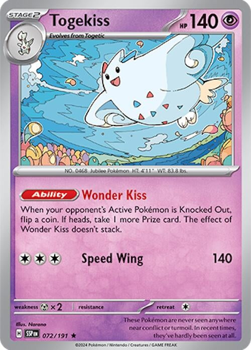 Image for Togekiss (072/191) (SV08: Surging Sparks) (SSP) - Pokemon