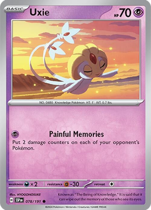 Image for Uxie (078/191) (SV08: Surging Sparks) (SSP) - Pokemon