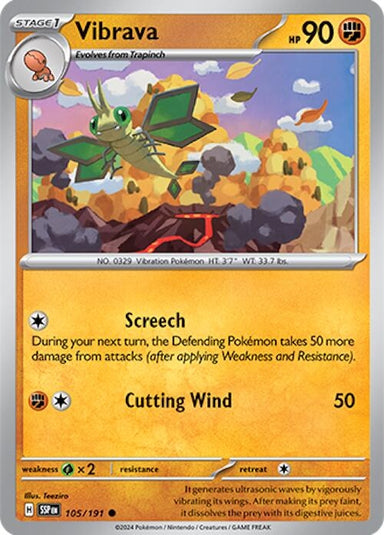 Image for Vibrava (105/191) (SV08: Surging Sparks) (SSP) - Pokemon