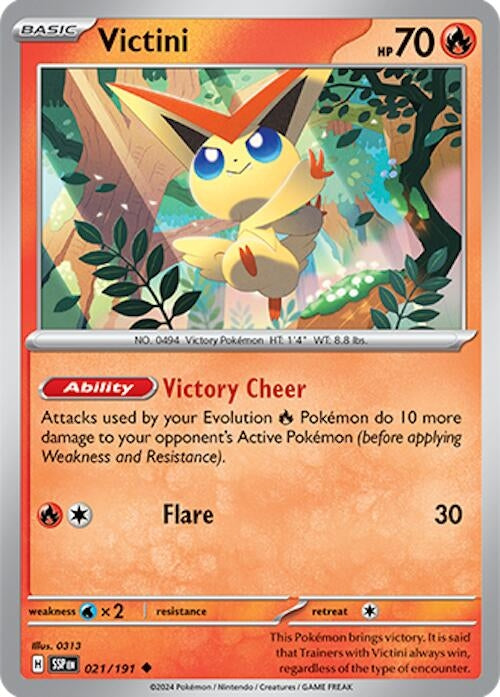 Image for Victini (021/191) (SV08: Surging Sparks) (SSP) - Pokemon