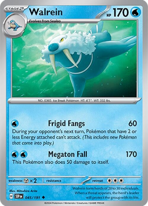 Image for Walrein (045/191) (SV08: Surging Sparks) (SSP) - Pokemon