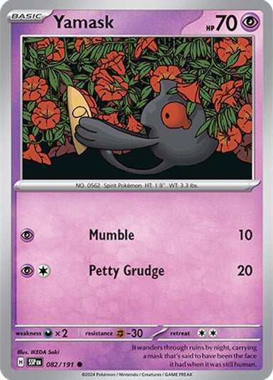 Image for Yamask (082/191) (SV08: Surging Sparks) (SSP) - Pokemon