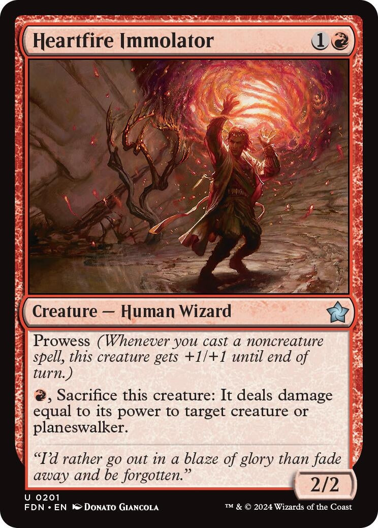 Image for Heartfire Immolator (201) (Foundations) - Magic: The Gathering