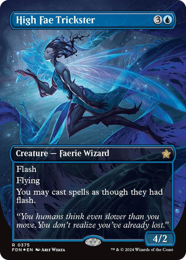 Image for High Fae Trickster (Borderless) (Mana Foil) (375) (Foundations) - Magic: The Gathering