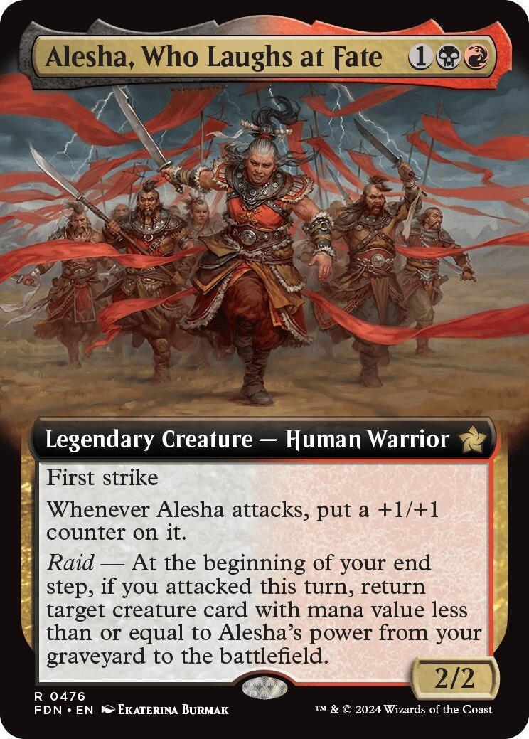 Image for Alesha, Who Laughs at Fate (Extended Art) (476) (Foundations) - Magic: The Gathering