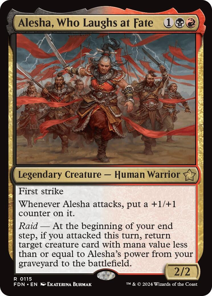 Image for Alesha, Who Laughs at Fate (115) (Foundations) - Magic: The Gathering