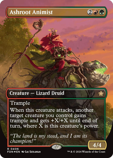 Image for Ashroot Animist (Borderless) (Mana Foil) (406) (Foundations) - Magic: The Gathering