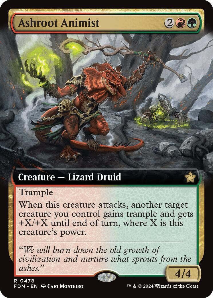 Image for Ashroot Animist (Extended Art) (478) (Foundations) - Magic: The Gathering