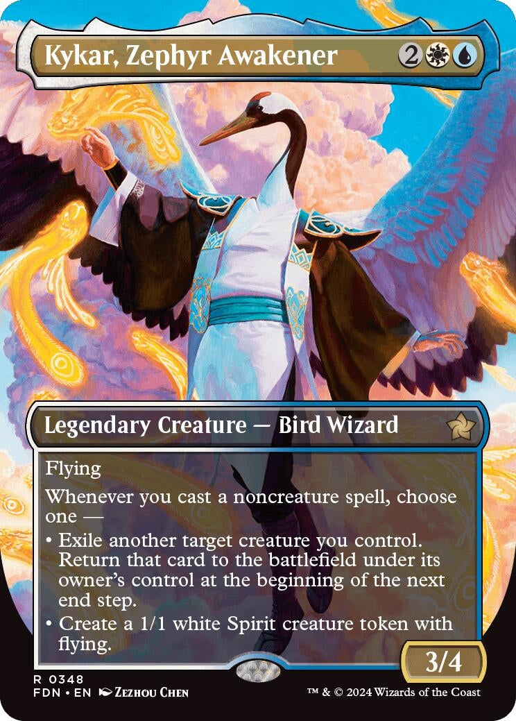 Image for Kykar, Zephyr Awakener (Borderless) (348) (Foundations) - Magic: The Gathering