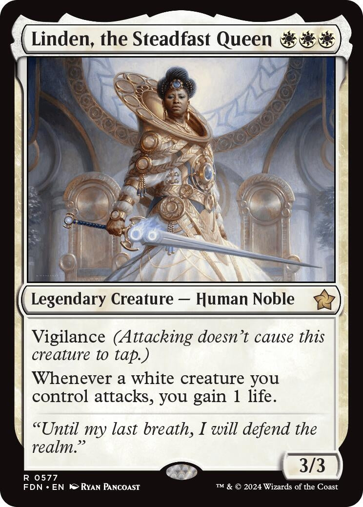 Image for Linden, the Steadfast Queen (577) (Foundations) - Magic: The Gathering