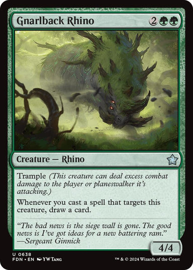 Image for Gnarlback Rhino (638) (Foundations) - Magic: The Gathering
