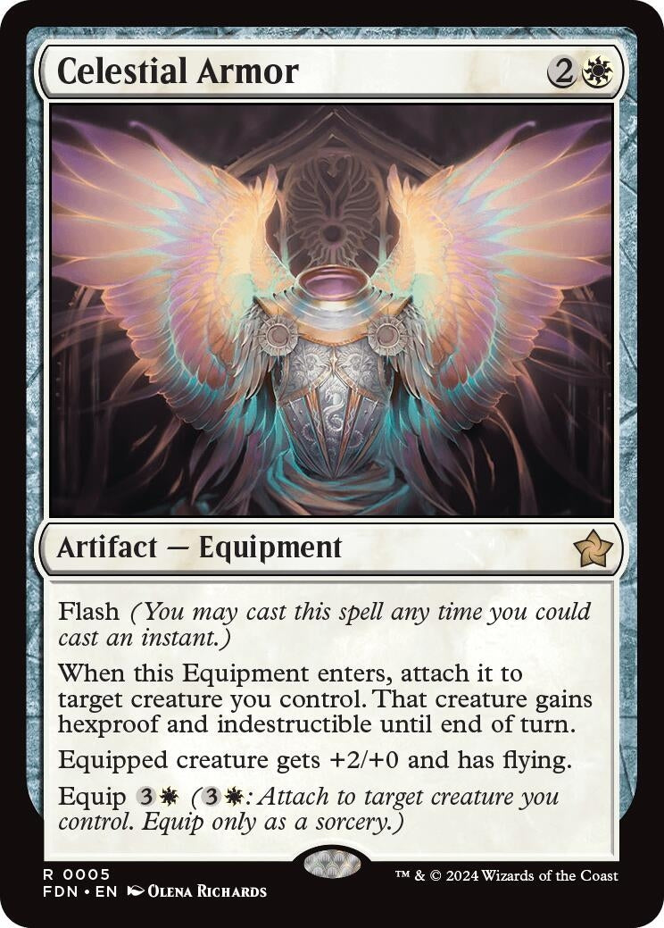 Image for Celestial Armor (5) (Foundations) - Magic: The Gathering