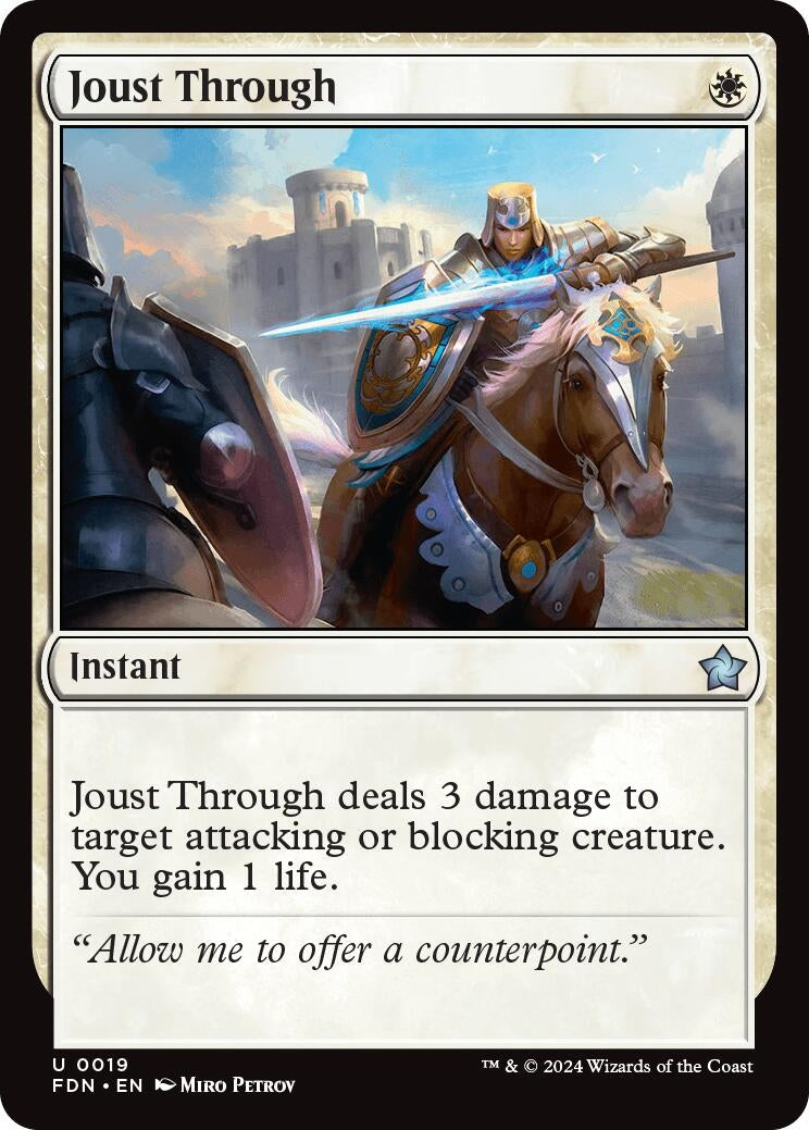 Image for Joust Through (19) (Foundations) - Magic: The Gathering