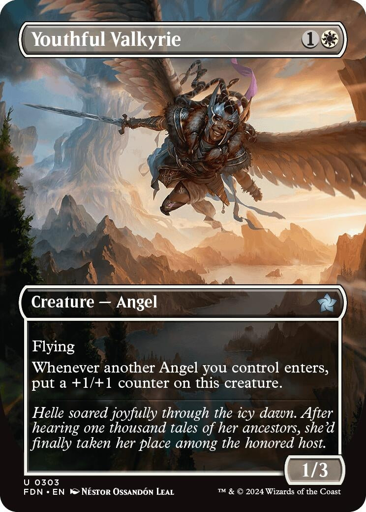 Image for Youthful Valkyrie (Borderless) (303) (Foundations) - Magic: The Gathering