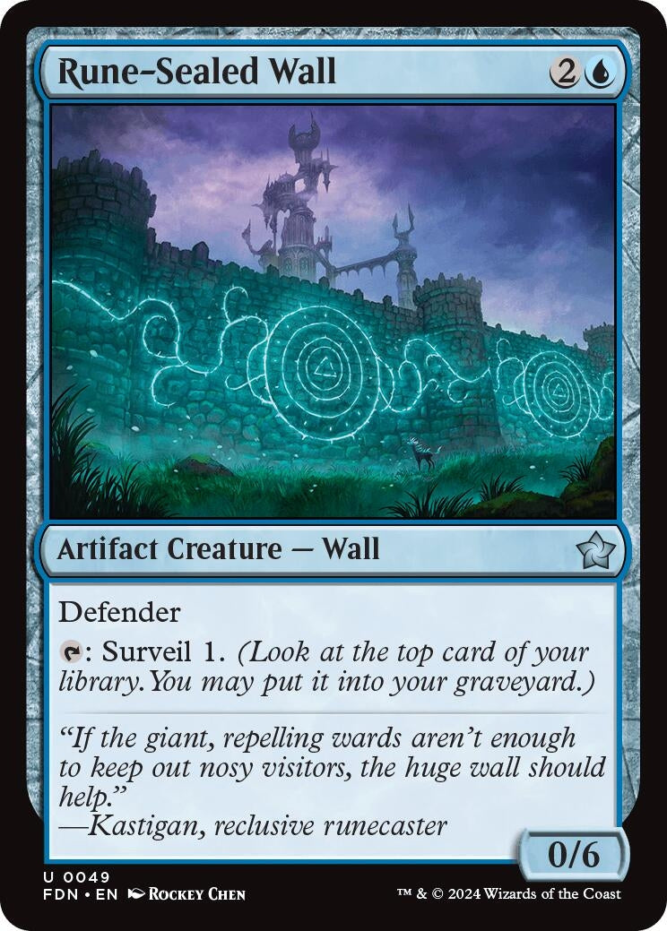 Image for Rune-Sealed Wall (49) (Foundations) - Magic: The Gathering