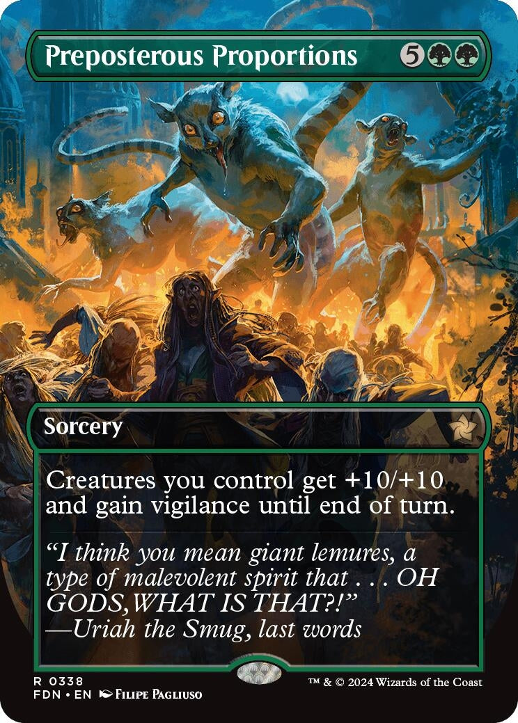 Image for Preposterous Proportions (Borderless) (338) (Foundations) - Magic: The Gathering