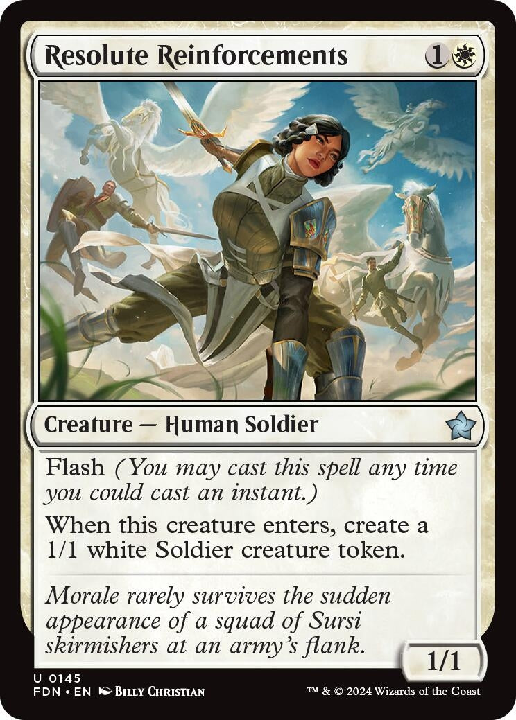 Image for Resolute Reinforcements (145) (Foundations) - Magic: The Gathering