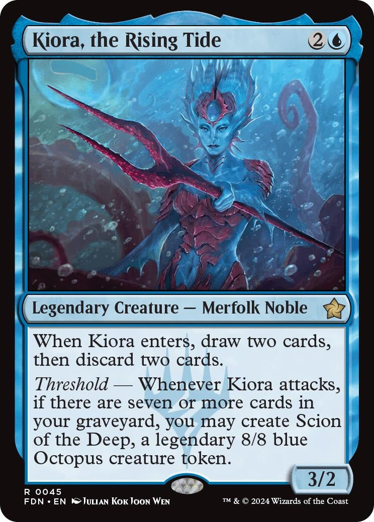 Image for Kiora, the Rising Tide (45) (Foundations) - Magic: The Gathering