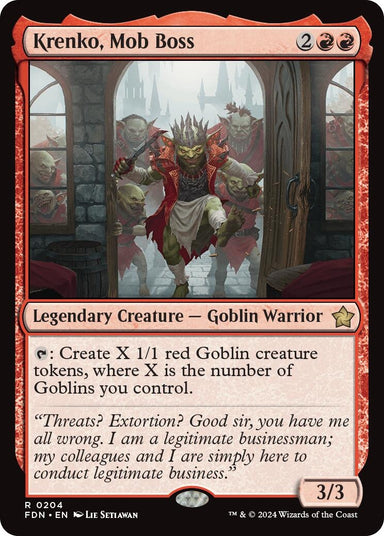 Image for Krenko, Mob Boss (204) (Foundations) - Magic: The Gathering