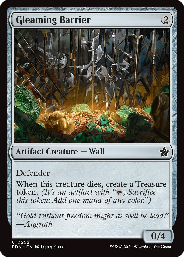Image for Gleaming Barrier (252) (Foundations) - Magic: The Gathering