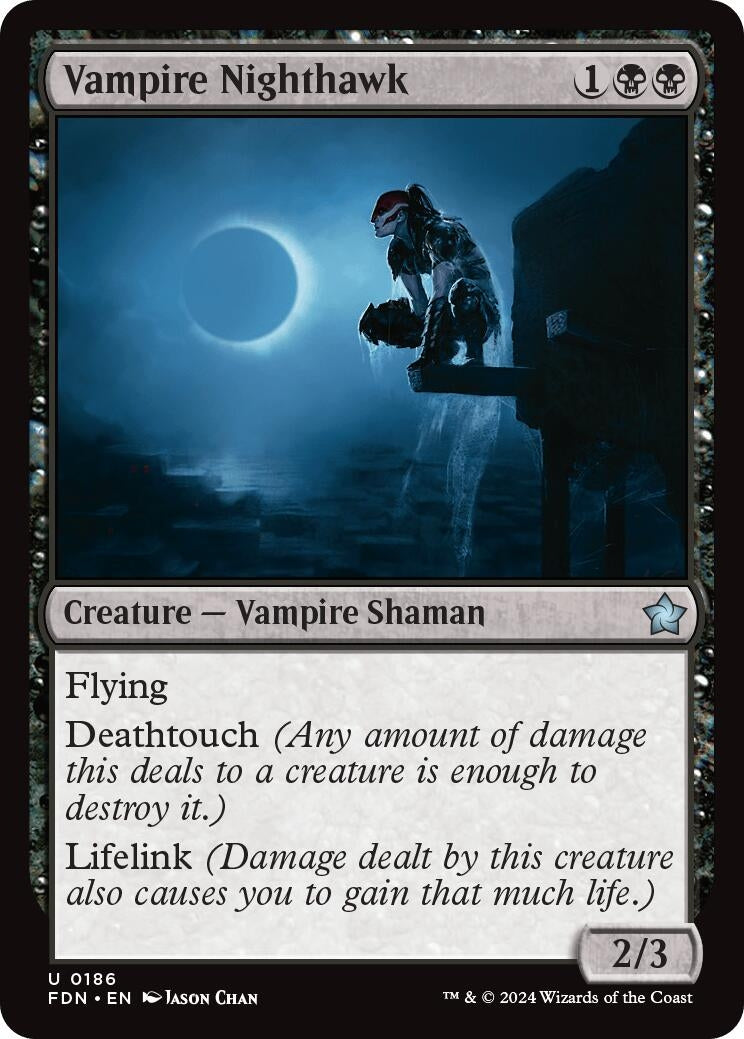 Image for Vampire Nighthawk (186) (Foundations) - Magic: The Gathering