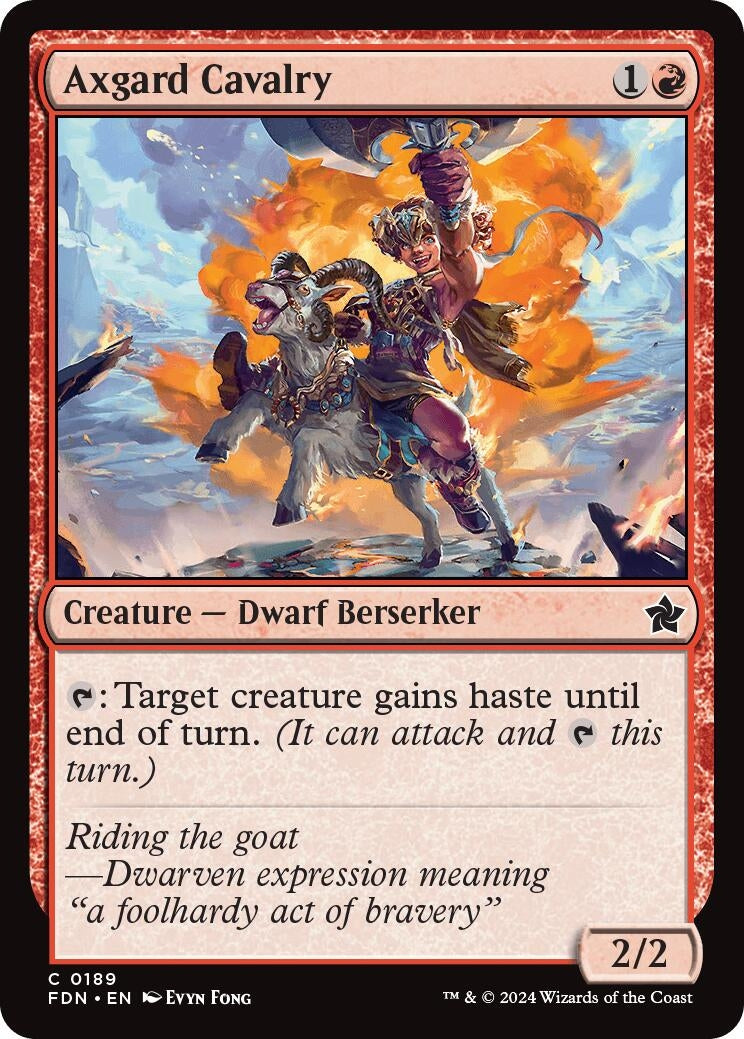 Image for Axgard Cavalry (189) (Foundations) - Magic: The Gathering