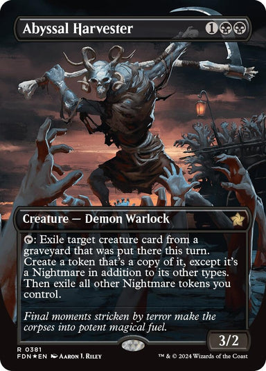 Image for Abyssal Harvester (Borderless) (Mana Foil) (381) (Foundations) - Magic: The Gathering