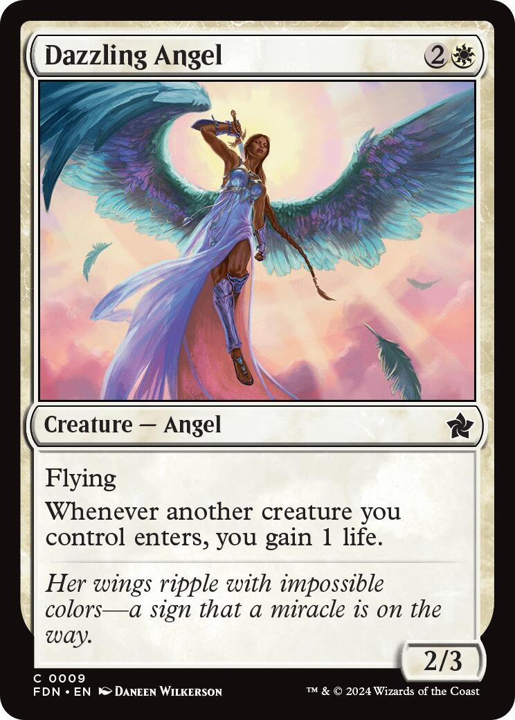 Image for Dazzling Angel (9) (Foundations) - Magic: The Gathering