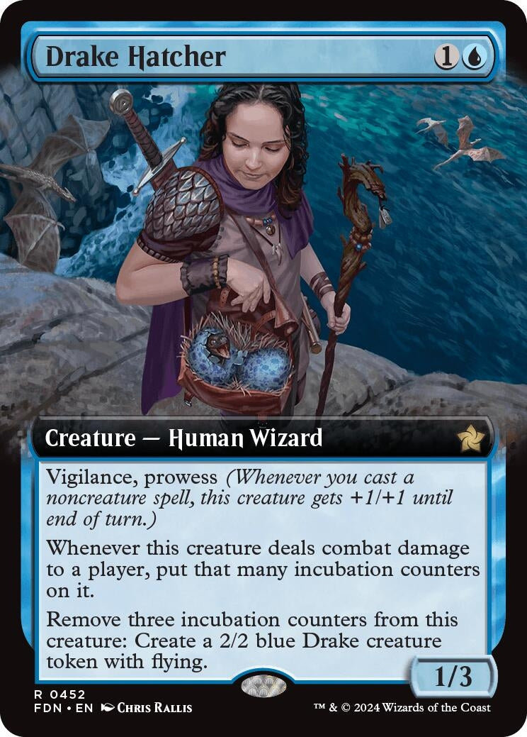 Image for Drake Hatcher (Extended Art) (452) (Foundations) - Magic: The Gathering