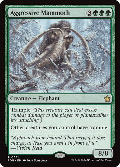 Image for Aggressive Mammoth (551) (Foundations) - Magic: The Gathering
