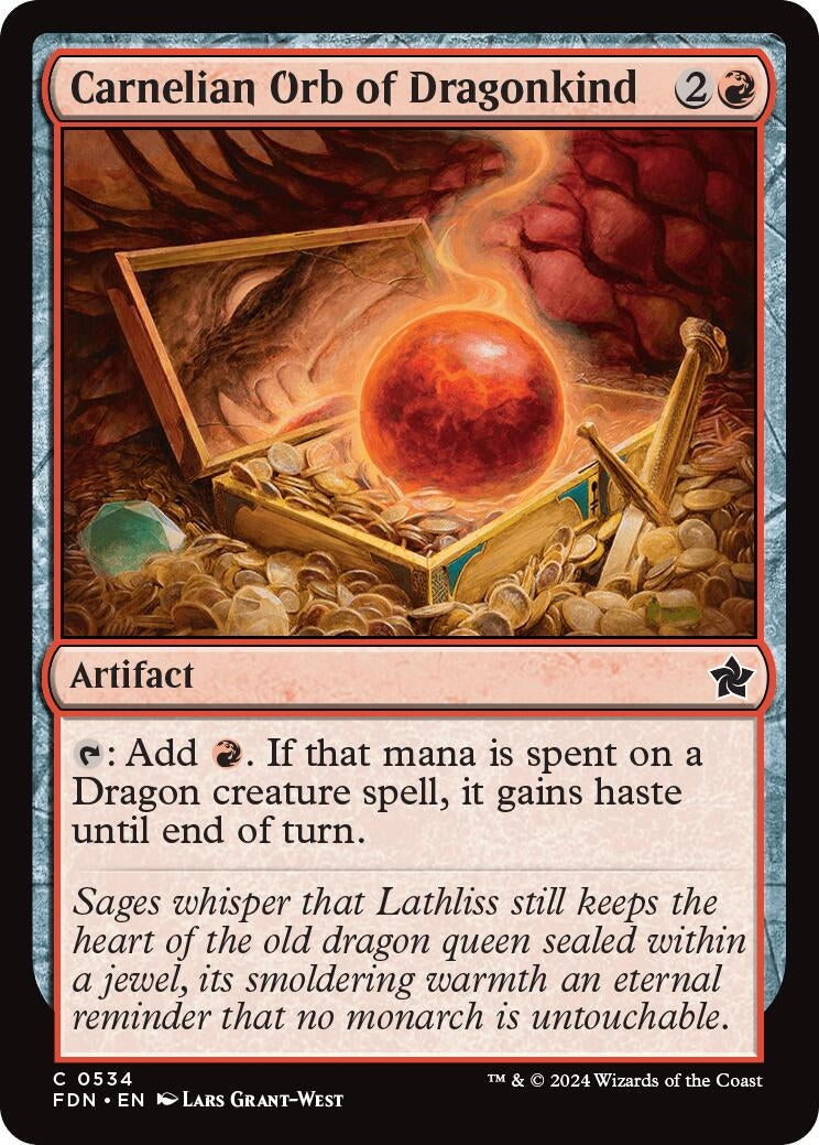 Image for Carnelian Orb of Dragonkind (534) (Foundations) - Magic: The Gathering