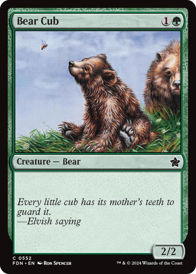 Image for Bear Cub (552) (Foundations) - Magic: The Gathering
