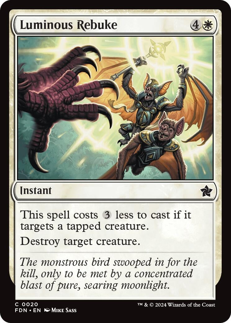 Image for Luminous Rebuke (20) (Foundations) - Magic: The Gathering