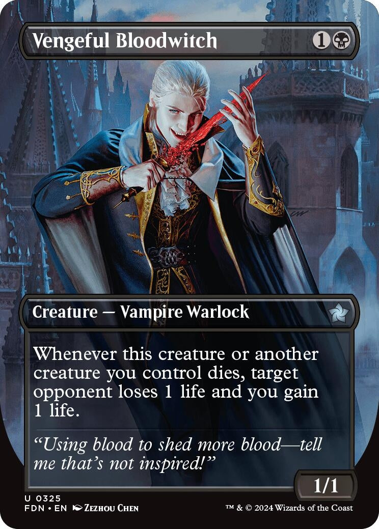 Image for Vengeful Bloodwitch (Borderless) (325) (Foundations) - Magic: The Gathering