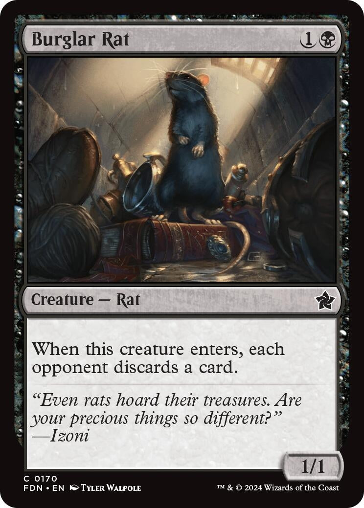 Image for Burglar Rat (170) (Foundations) - Magic: The Gathering
