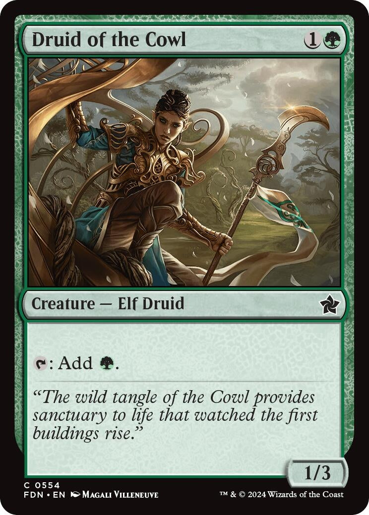 Image for Druid of the Cowl (554) (Foundations) - Magic: The Gathering