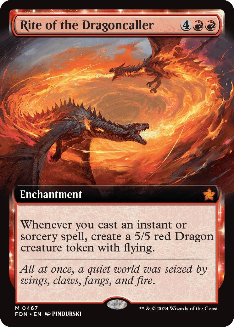 Image for Rite of the Dragoncaller (Extended Art) (467) (Foundations) - Magic: The Gathering