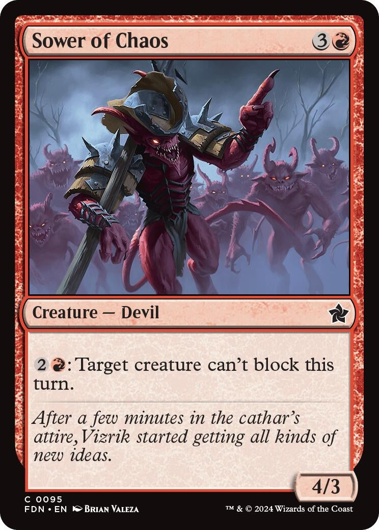 Image for Sower of Chaos (95) (Foundations) - Magic: The Gathering