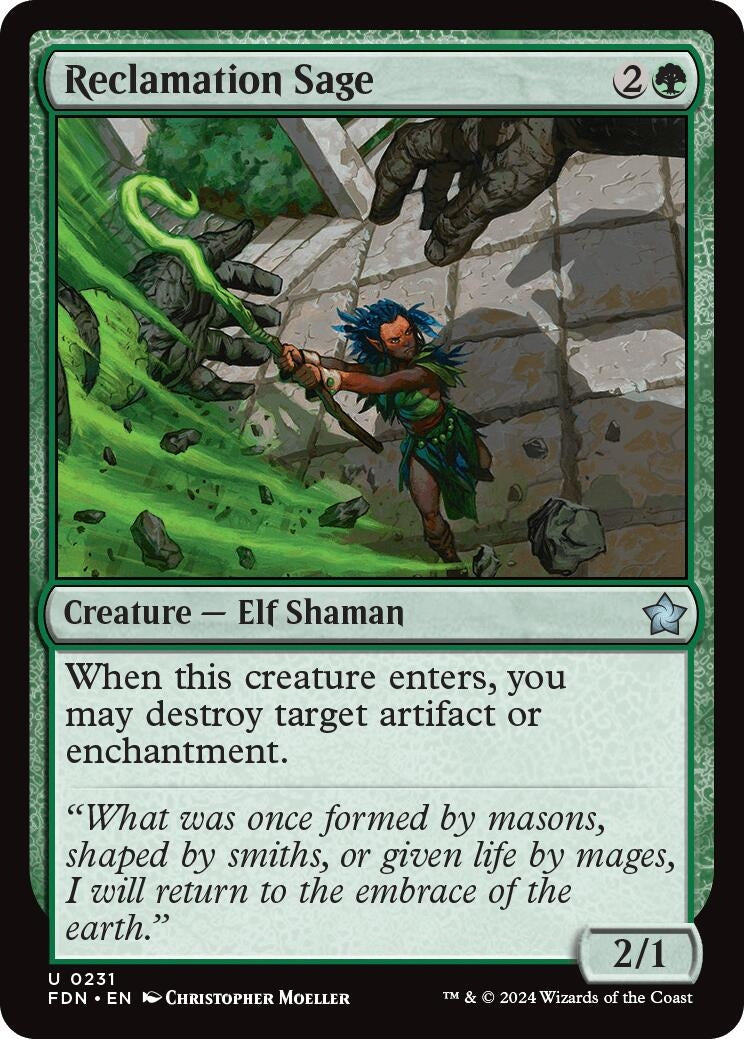 Image for Reclamation Sage (231) (Foundations) - Magic: The Gathering