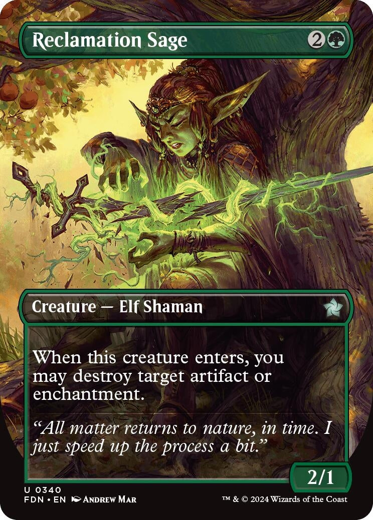 Image for Reclamation Sage (Borderless) (340) (Foundations) (FDN) - Magic: The Gathering